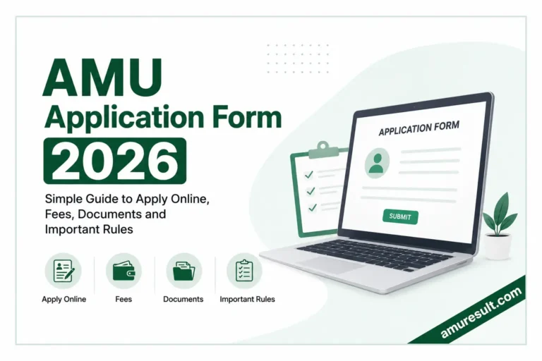 AMU Application Form 2026 online registration guide